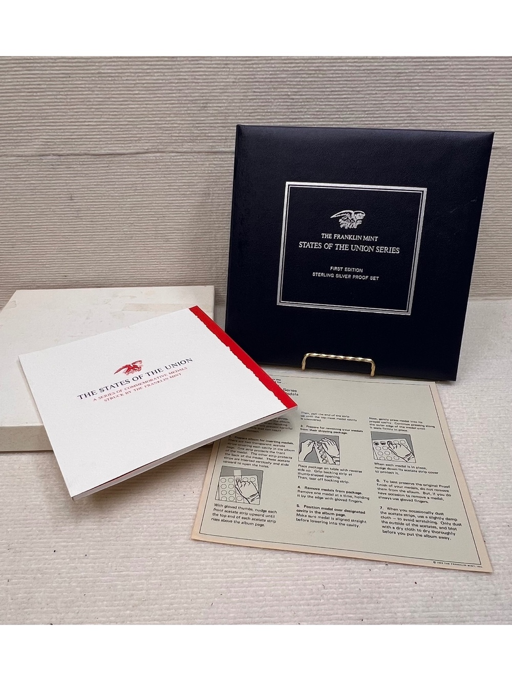 1969 Franklin Mint 1st Edition States of the Union EMPTY Album Book Box ONLY